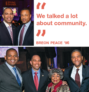 "We talked a lot  about community.” Breon Peace ’96 