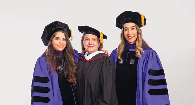 A.H. Amirsaleh Scholars Selene Nafisi and Ava Haghighi were hooded by Fran Amirsaleh