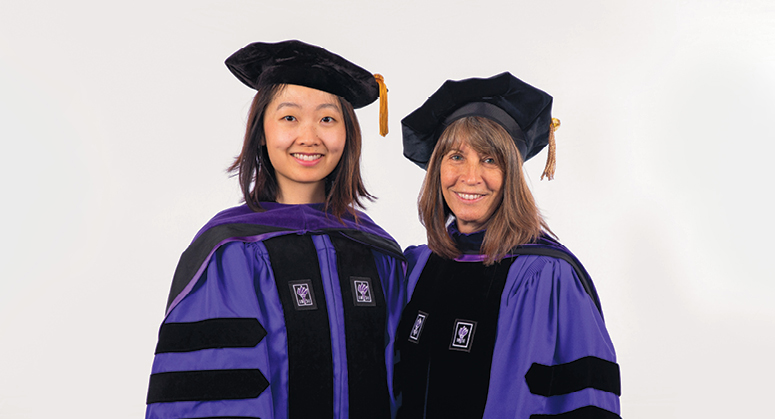 Doris C. and Alan J. Freedman Scholar (Root-Tilden-Kern Program) Grace Li was hooded by NYU Law Trustee Karen Freedman ’80
