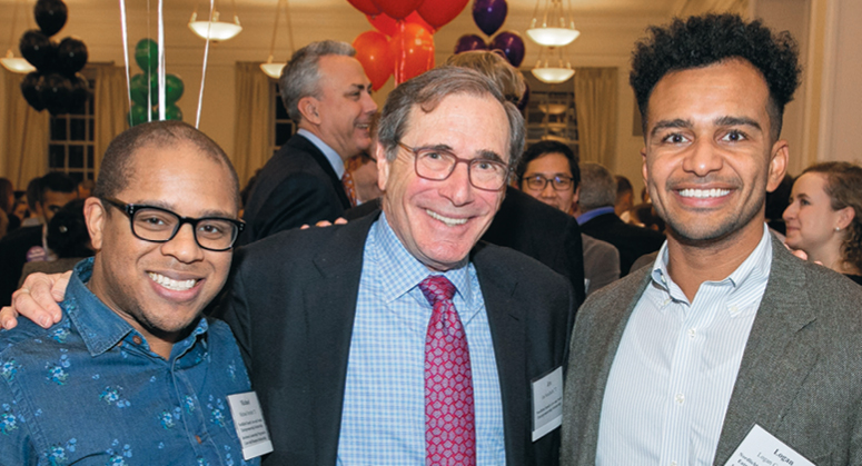 NORDLICHT FAMILY LAW AND SOCIAL ENTREPRENEURSHIP SCHOLARS (Grunin Center for Law and Social Entrepreneurship) Michael Strother ’21 and Logan Cotton ’22 with Ira Nordlicht ’72