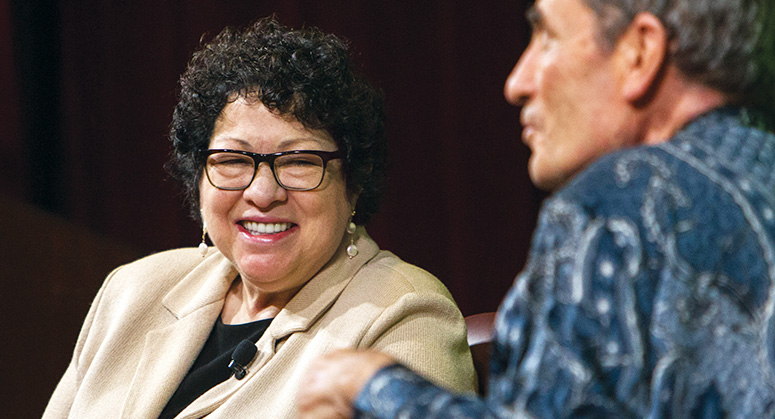 Justice Sonia Sotomayor in conversation with Albie Sachs at the Guarini Institute Launch event