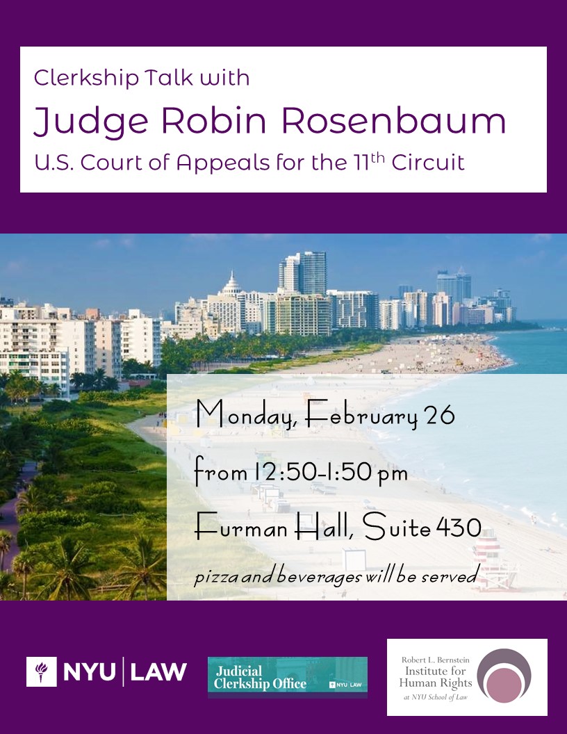 Judge Rosenbaum Talk Poster