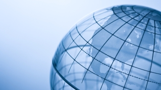 Close up of a globe