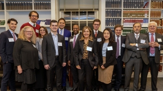 Deborah Burand with students at Intesa Sanpaolo reception