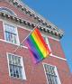 Vanderbilt Hall with Pride flag