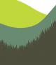 Institute for Policy Integrity logo illustration with green mountains and trees