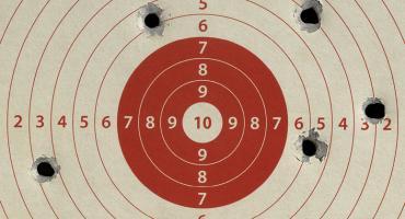bullet holes on target