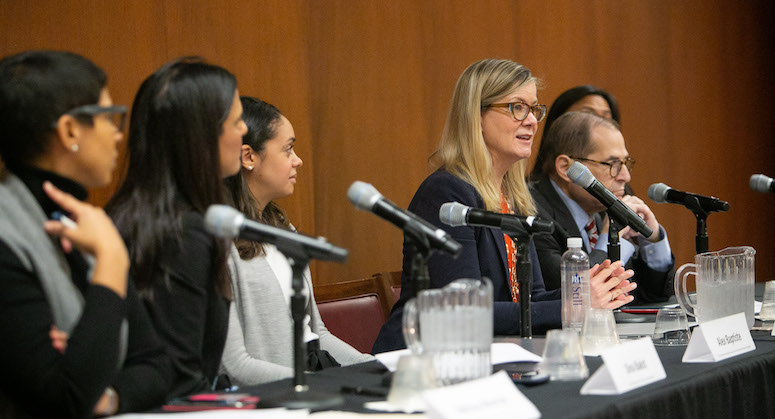 Panelists during BWLN's pregnancy discrimination event