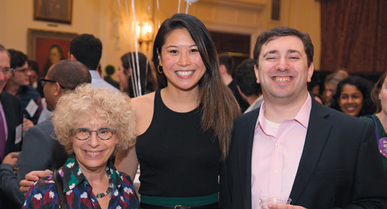 West Family Scholar Rona Li ’19 with Isabel Davis and David Harris ’10