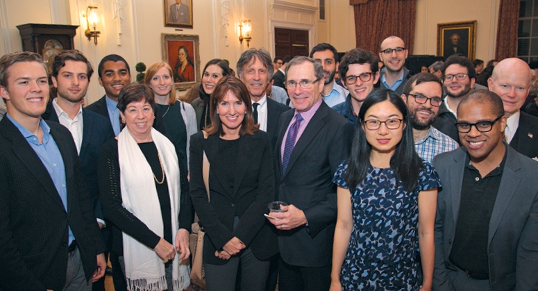 Nordlicht Family Scholar (Grunin Center for Law and Social Entrepreneurship), Mitchell Jacobson Leadership in Law and Business Scholars, and Otterbourg Centennial Scholar (Jacobson Leadership Program) with Professor Helen Scott, Kathy Jacobson, NYU Law Trustee Mitchell Jacobson ’76, Ira Nordlicht ’72, and William Silverman ’66