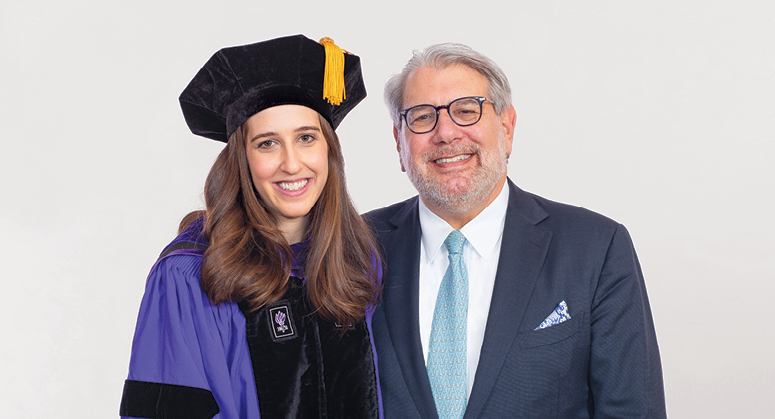 Brette Trost with her father, Steven Trost ’77