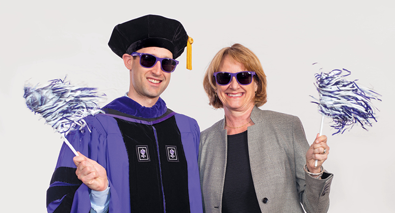 Nicholas Baer with his mother, Nancy Bard ’85 