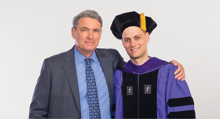 Pierre Allegaert with his father, Christopher Allegaert ’85 