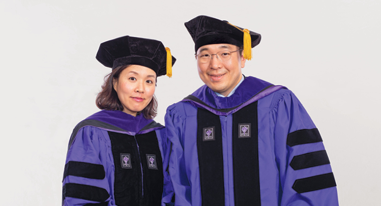 Young Shin Um with her husband, Jaehyuk Choi 