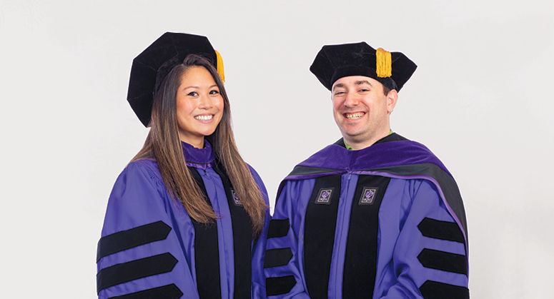 West Family scholar Rona Li was hooded by David Harris ’10