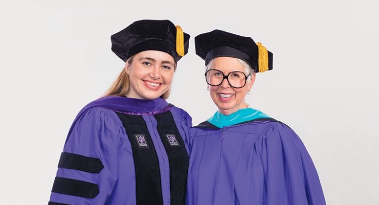 Robert M. and Carol Colby Tanenbaum Scholar Laura Kaufmann was hooded  by Carol Colby Tanenbaum