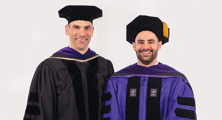 Desmarais LLP Scholar Eric Loverro was hooded by Jonas McDavit