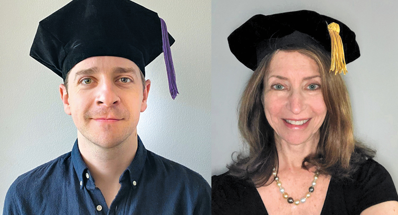 Michael Pizzi ’20, Furman Public Policy Scholar and NYU School of Law Dean’s Scholar, with his mother, Elizabeth Joyce ’80