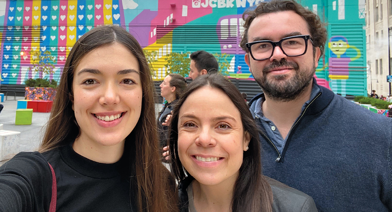 Ana María Rincón LLM ’20, NYU School of Law Dean’s Graduate Scholar, with her brother Rafael Rincón LLM ’11 and sister-in-law Maria Elvira Tamayo LLM ’11