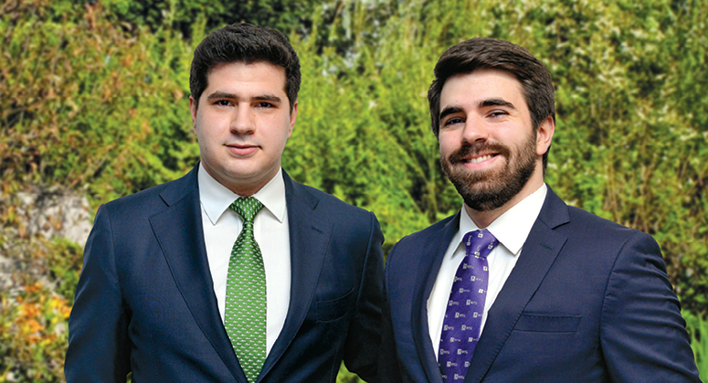 Francisco Félix De Seabra Baptista LLM ’20 (right) with his brother Miguel De Seabra Baptista LLM ’17 (left)