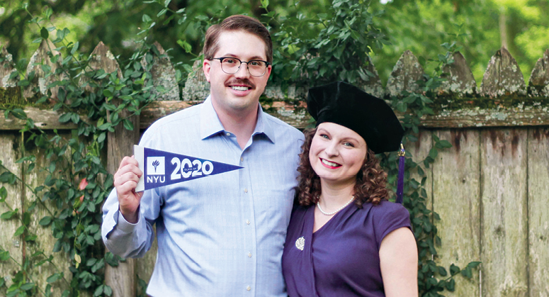 Kasi Wautlet ’20, Ehrenkranz Scholar, with her husband, Ryan Wautlet LLM ’17