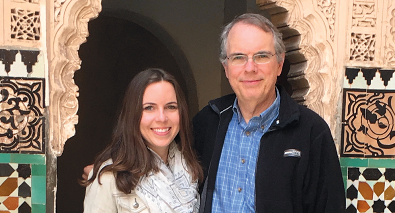 Molly Henneberry ’20, NYU School of Law Dean’s Scholar and Morton E. Yohalem  Memorial Scholar, with her father, Jay Henneberry ’82