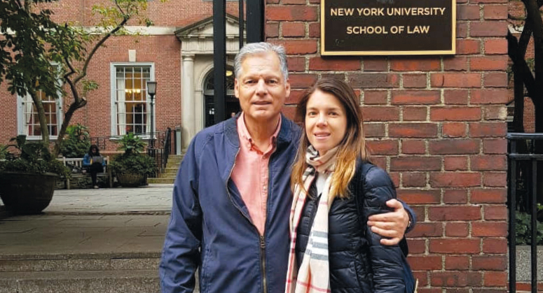 Daniela Isabel Tapia Devia LLM ’20 with her father, Gonzalo Tapia ’78