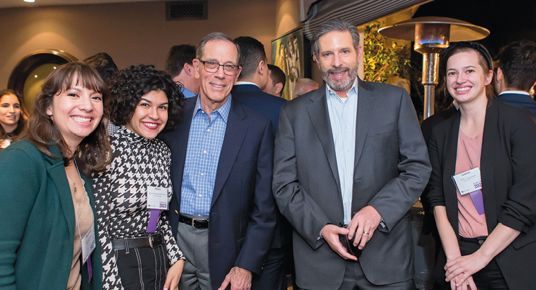 Los Angeles Aneliese Castro, Mayra Espinoza-Martinez, Jerry Coben ’69, Peter Morrison ’99, and Lauren Greenawalt