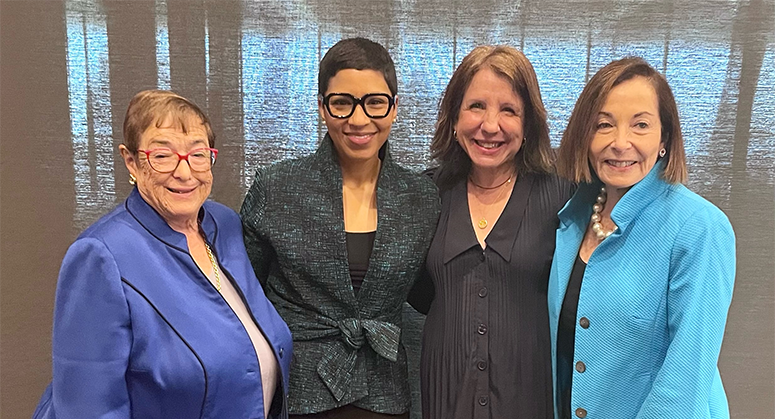 Sheila Birnbaum ’65, Melissa Murray, Jennifer Weiss-Wolf, and Sara Moss ’74