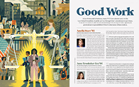 spread layout of Good Work feature