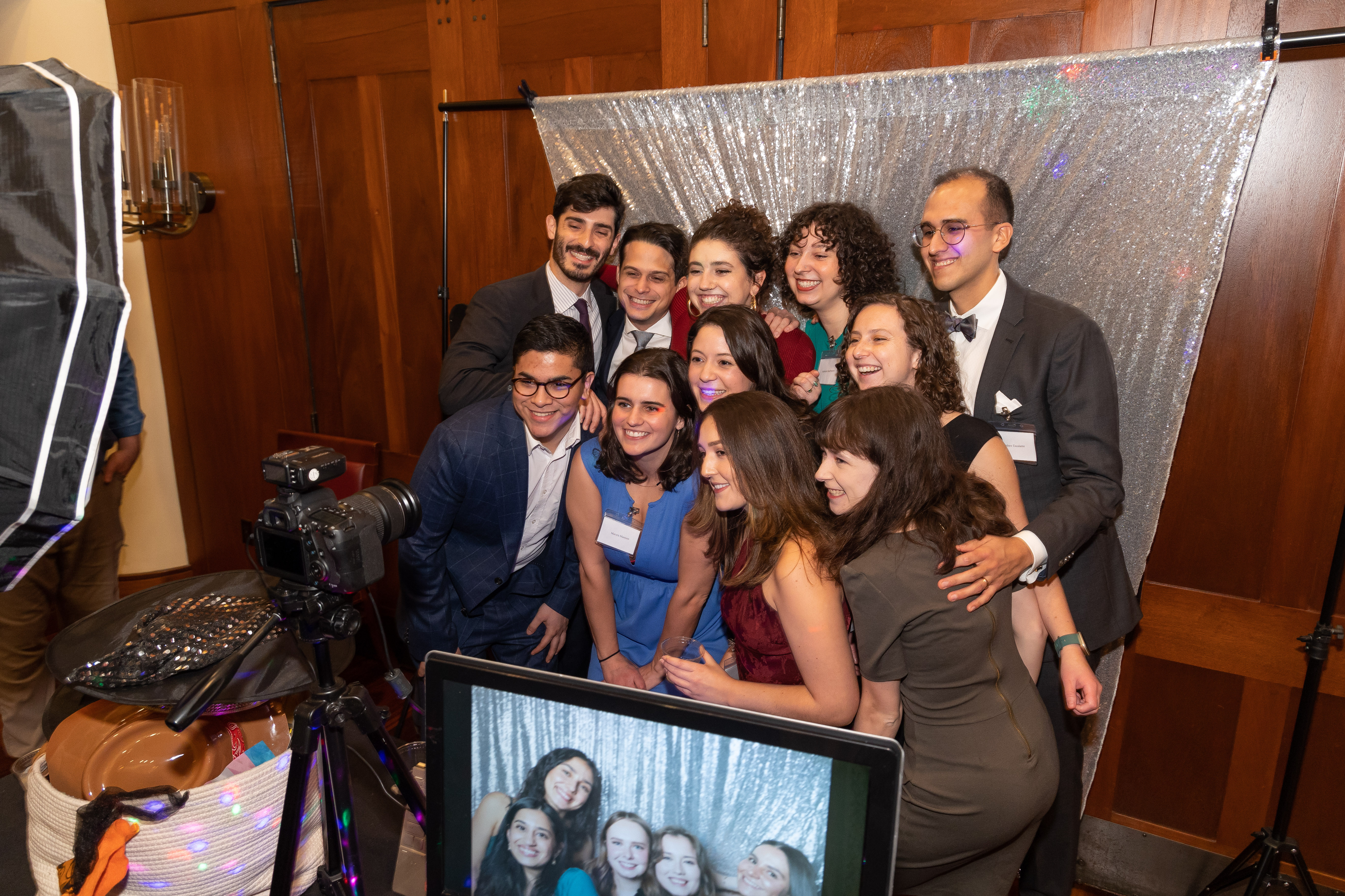 Group of people smiling at the LaLSA Gala
