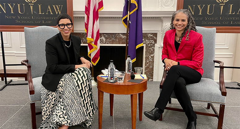 Melissa Murray and Maya Wiley at the BWLC's February 2024 symposium