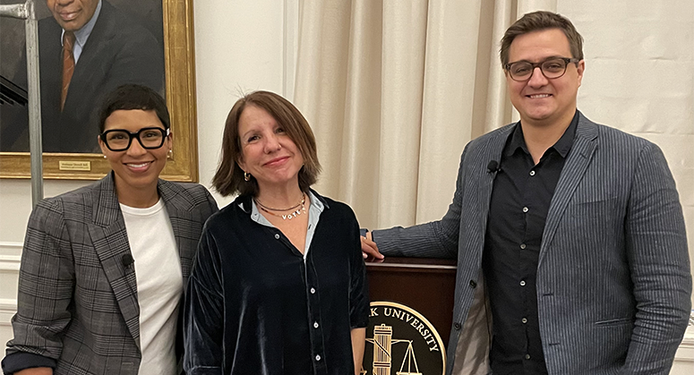 Professor Melissa Murray, Jennifer Weiss-Wolf, and Chris Hayes