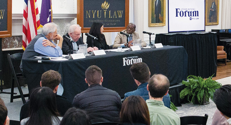Four people on a panel