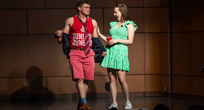 Students performing in Law Revue