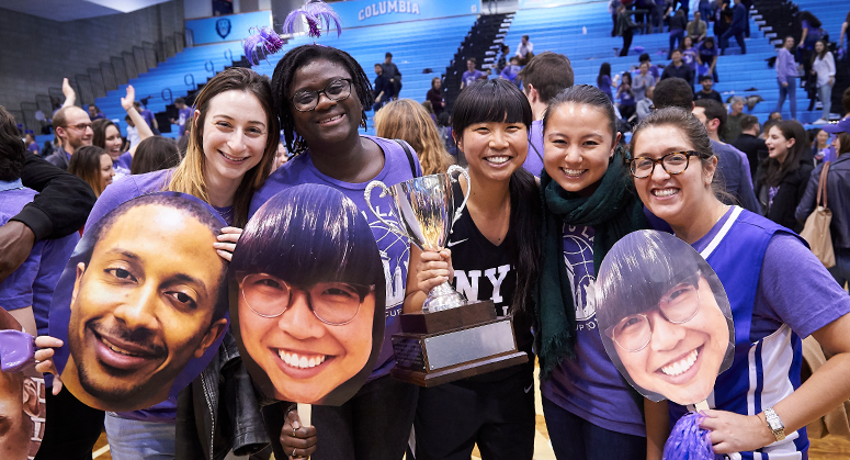 NYU Law students with Dean's Cup trophy