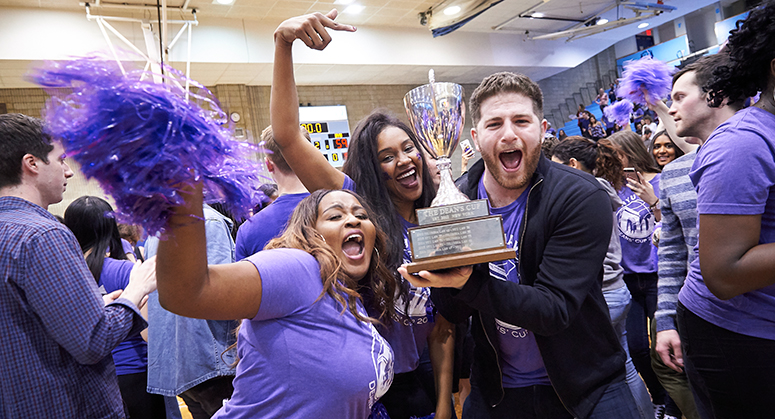 NYU Law students with Dean's Cup trophy