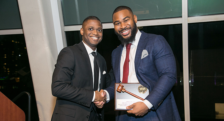 Gary Uter ’20 and Chigozie Onyema at the BALSA 50th Anniversary event