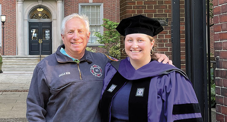 Elizabeth W. Gold ’21 with her father, NYU School of Law Trustee Bob Gold ’84