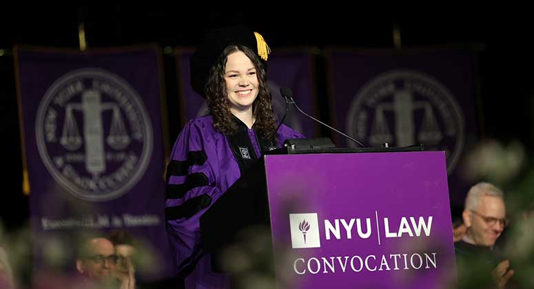 Student speaker Veronika Reisinger at 2023 Convocation