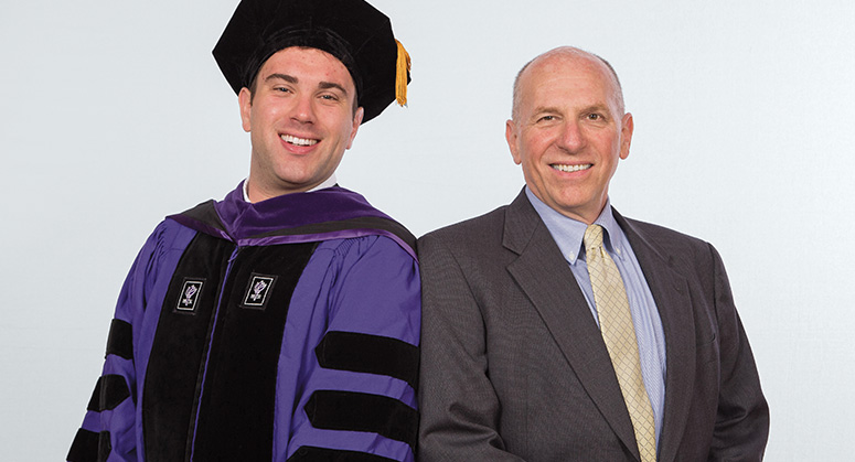 Samuel Rackear with his father, Andrew Rackear ’80