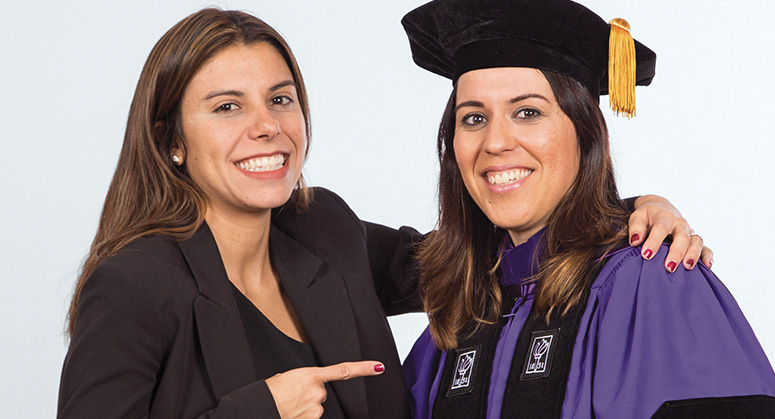 Helena Romero with her sister, Cecilia Romero LLM ’17