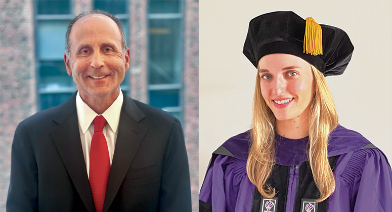 Olivia Walden Baruch ’23 and her uncle Peter Grossman LLM ’88