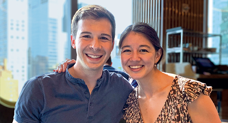 Lara Fishbane ’23 with her fiancé Edward Precarpio ’22