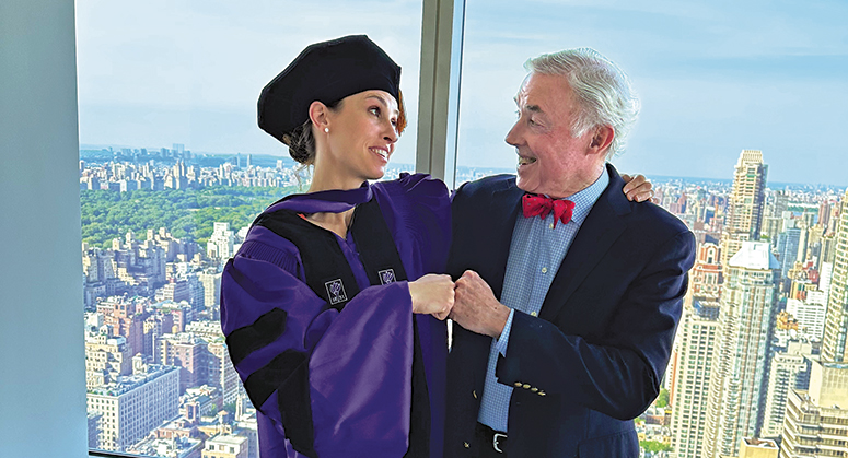 Emily Samuels ’23 with her father John Samuels LLM ’75