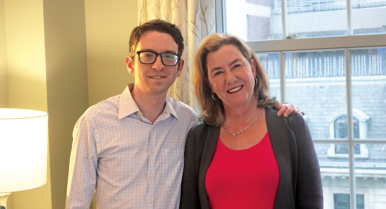 Andrew Weiss ’23, C.V. Starr Scholar, with his mother Holly Weiss ’91