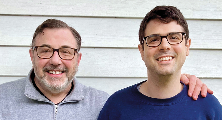 Samuel Krauss ’22 with his father, Ronald Krauss ’77