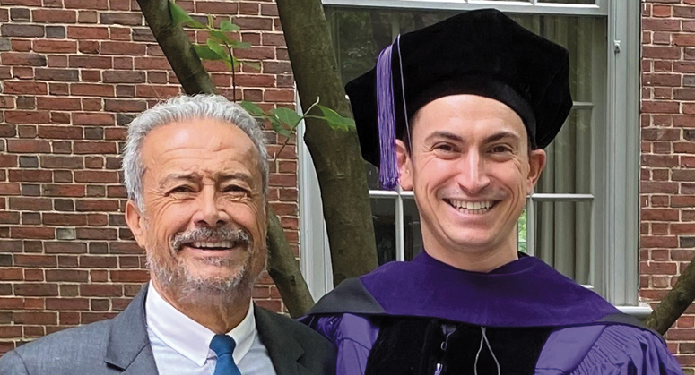 Alexandre Abitbol ’22 with his father, Pierre Abitbol LLM ’88