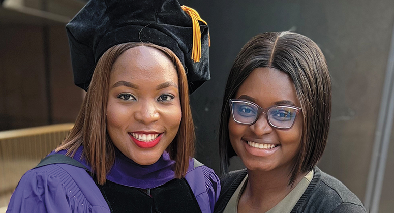  Chinelo Ojike LLM ’22 with her cousin-in-law, Ngozi Joan Nwanta LLM ’19