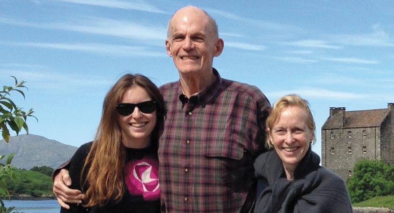  Emily Stewart ’22, WilmerHale Scholar within the Root-Tilden-Kern Program, with her parents, John Edward Sexton Professor of Law Richard Stewart and Jane Stewart ’79